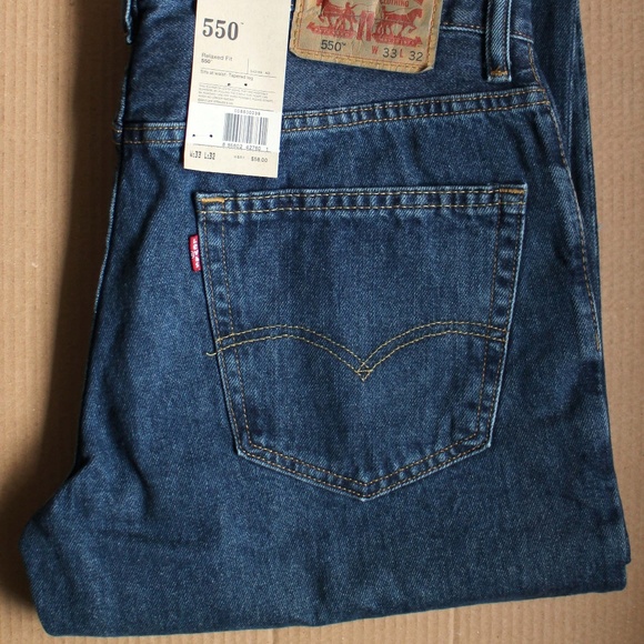 Levi's 550 Relaxed Fit Jeans Tapered Leg W:33 L:32 - Picture 6 of 8